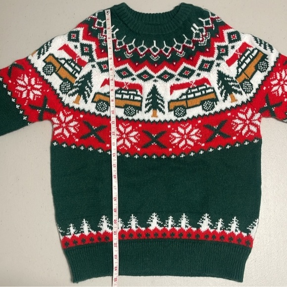 NEW Green Fair Isle Wagon Sweater - Griswold Christmas Sweater - Women’s Small - Picture 4 of 8
